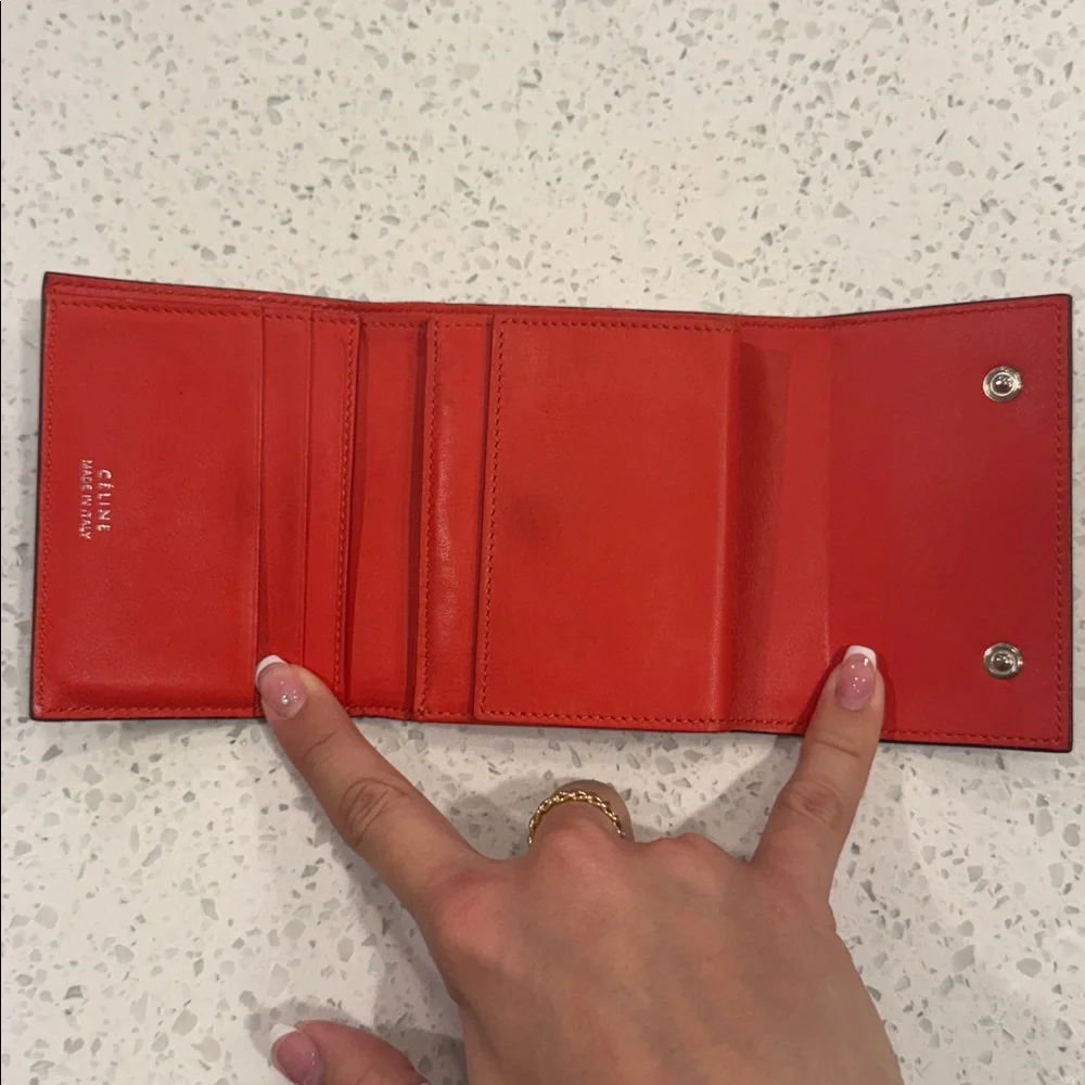 Céline Snap Trifold Compact Leather Wallet - Picture 3 of 8